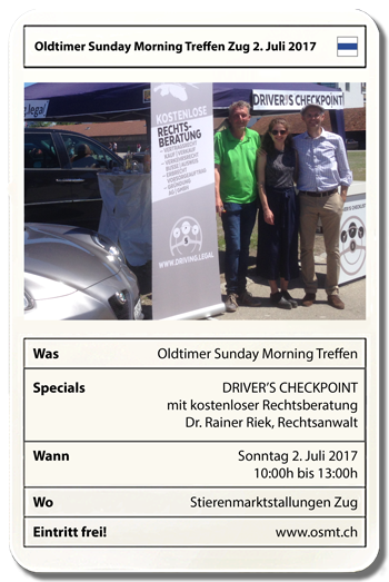 Oldtimer Sunday Morning Treffen Zug 2. Juli 2017