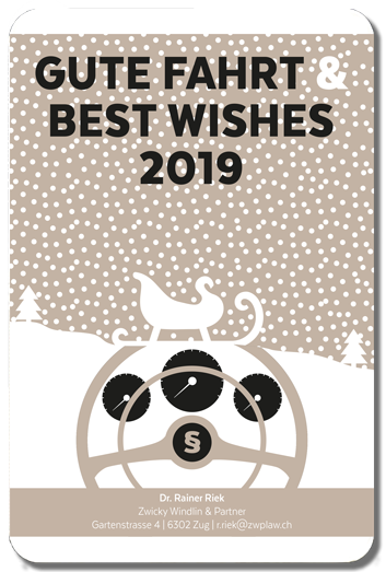 GUTE FART & BEST WISHES 2019